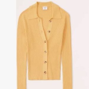 Abercrombie yellow sweater polo